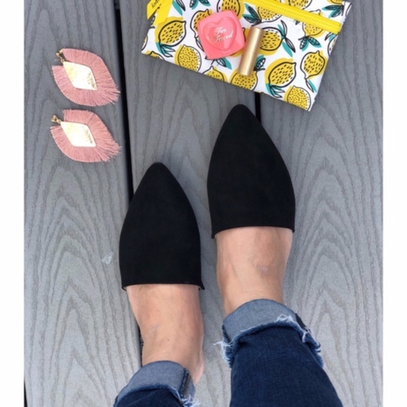 Shoes - SAVANNAH Slip on Mules - BLACK